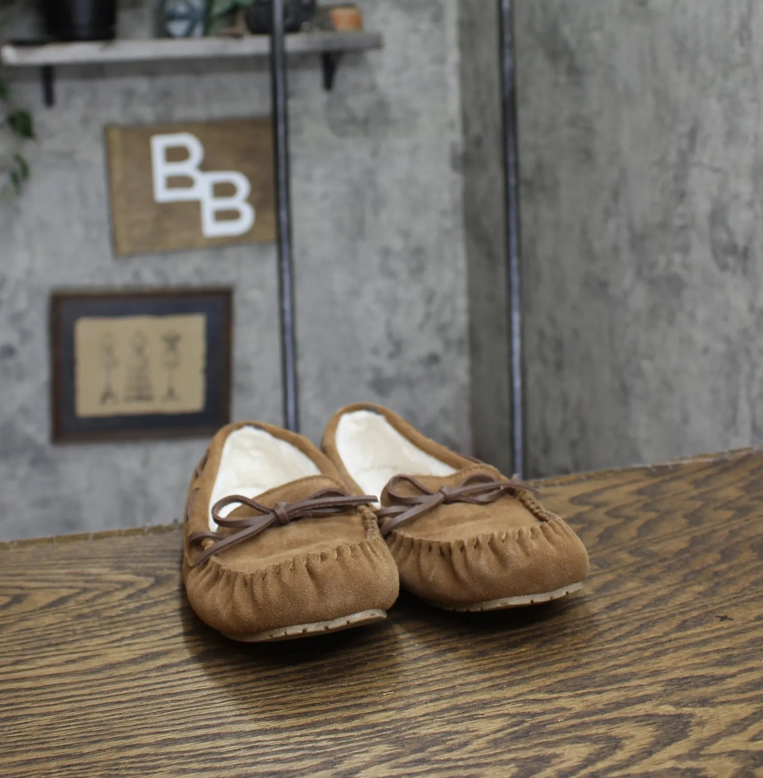 Auden Womens Bria Moccasin Slippers 91309136 Chestnut Brown 7M