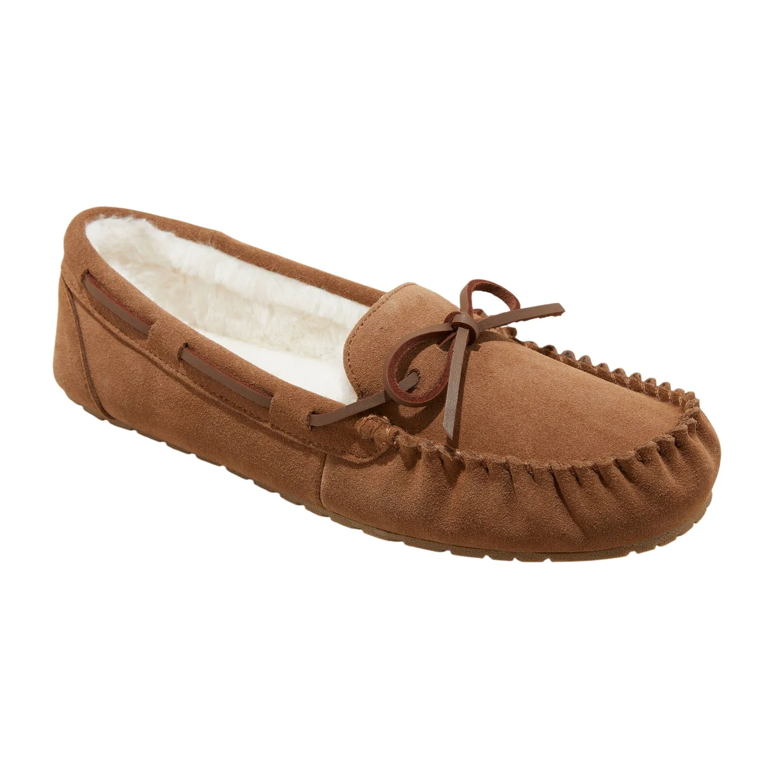Auden Womens Bria Moccasin Slippers 91309136 Chestnut Brown 7M