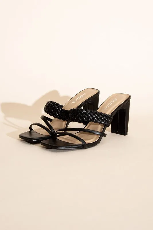 BRAIDED STRAP SANDALS