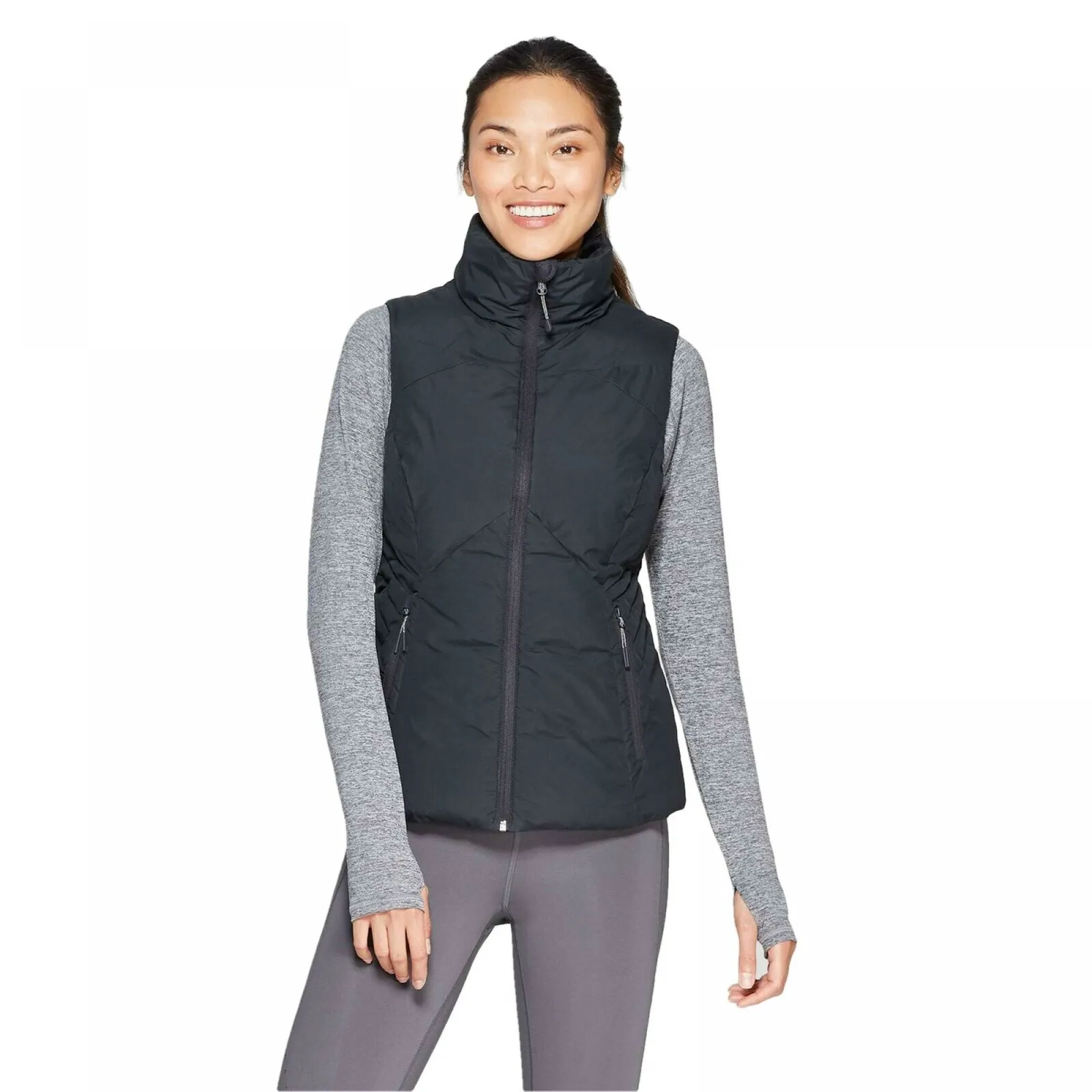 C9 Champion Women's Water Resistant Puffer Vest With Fleece Lined Collar