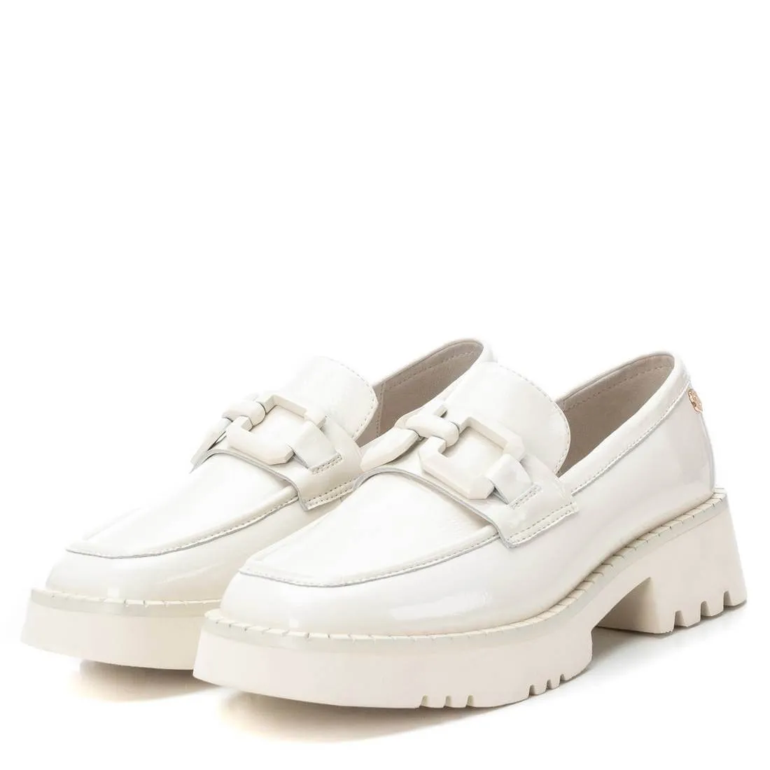 Carmela Cream Patent Leather Chunky Loafers