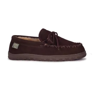 Chocolate Moccasin Sheepskin Slippers by CLOUD NINE / RJS - Shoe Size Men 7-8-9-10-11-12-13-14-15-16