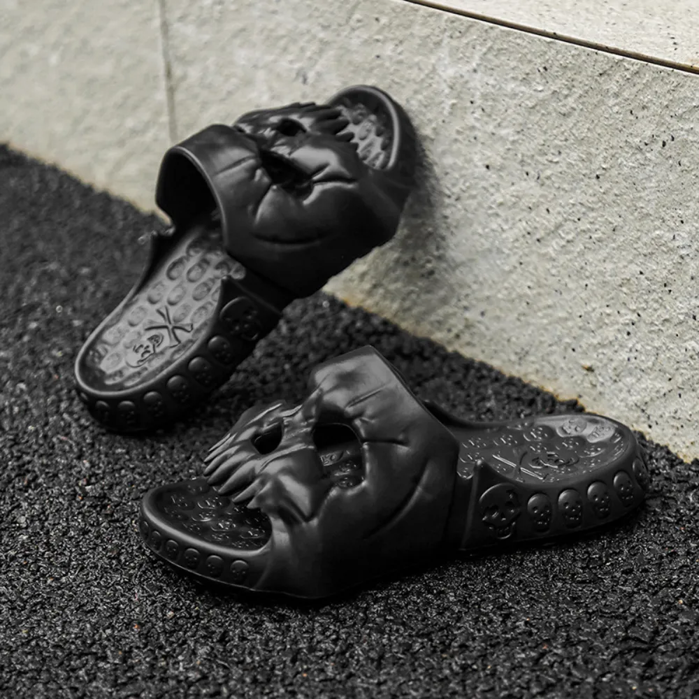 Dark Skull Slippers