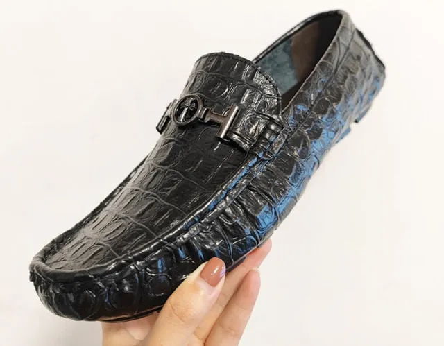 Men Driving Spring Large Size 11 Crocodile  Loafers