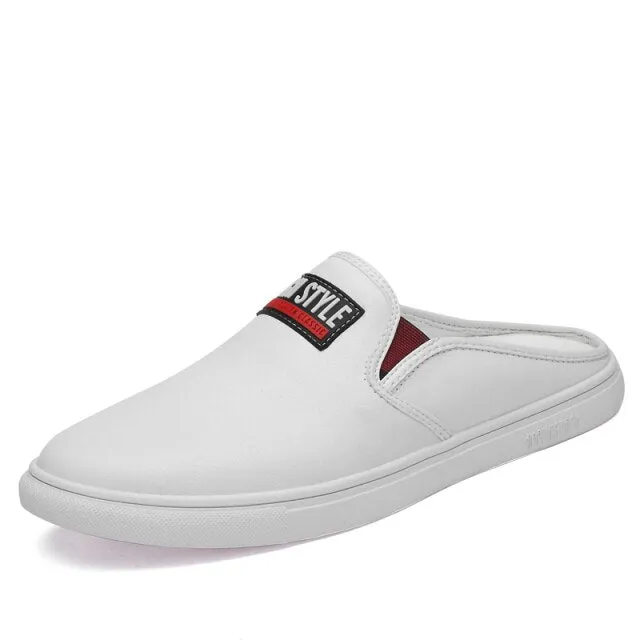 Men's Backless Loafers Leisure Slippers for Youth