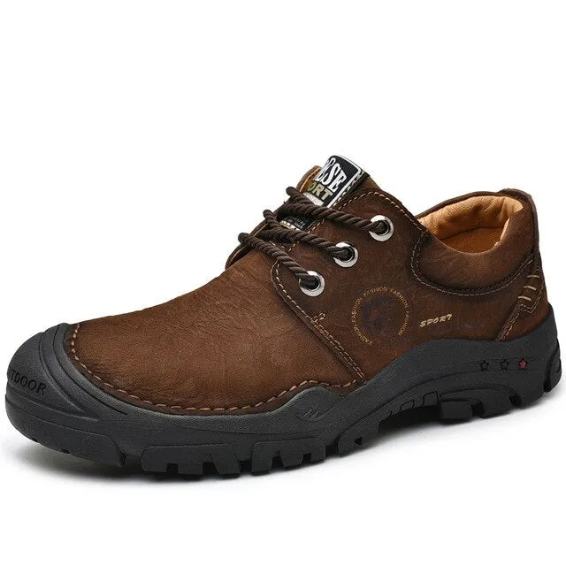 Men's High Quality Outdoor Hiking Shoes Lightweight Casual Leather Shoes Men's Handmade Leather Shoes Driving Shoes