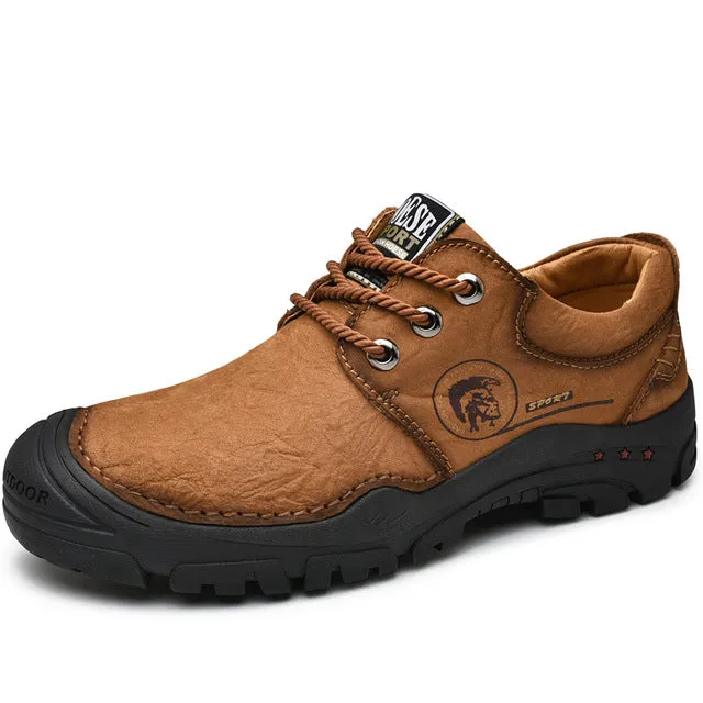 Men's High Quality Outdoor Hiking Shoes Lightweight Casual Leather Shoes Men's Handmade Leather Shoes Driving Shoes