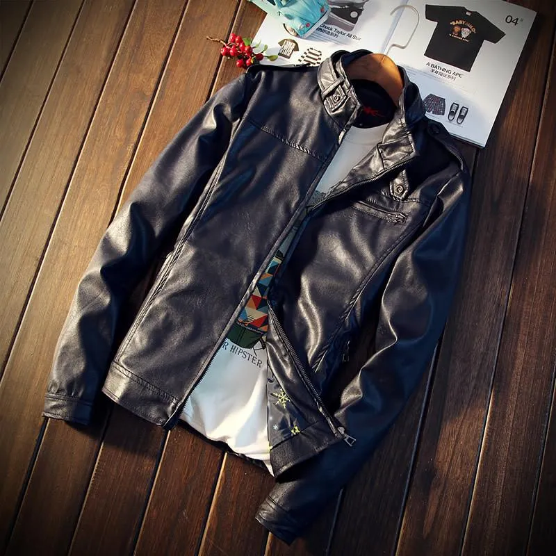 Men's Leather Moto Jacket