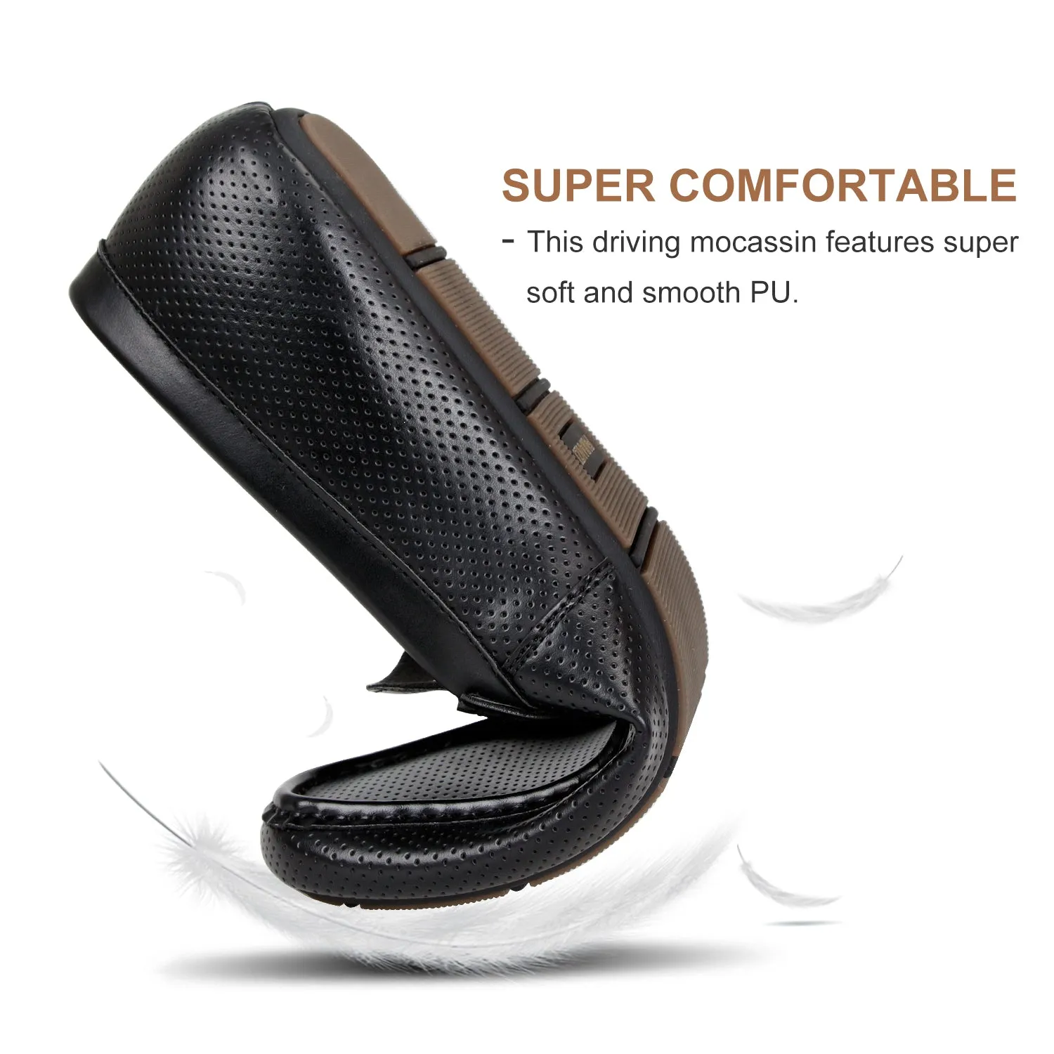 Men's Penny loafers Driving Moccasins Serpent-1-black
