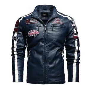 MOTORCYCLE JACKET FAUX LEATHER