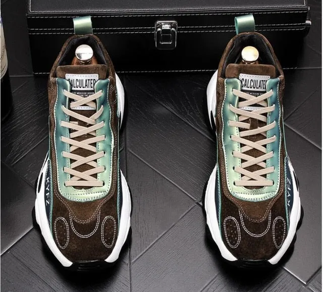 New Men Casual Shoes Lac-Up Men Shoes Winter Fashion Female Clunky Sneaker Casual Platform High Heel Dad Shoes 39-43