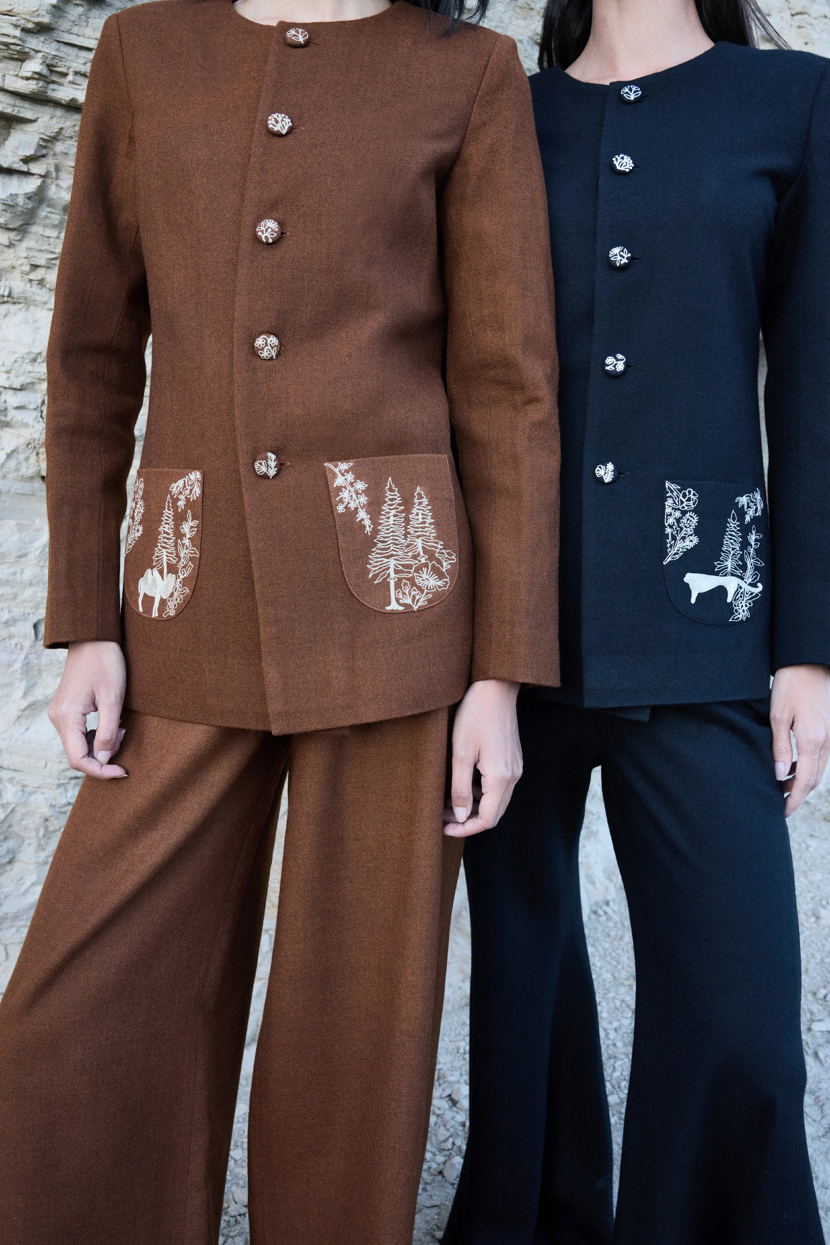 Nubra Woollen Top Jacket (Maple)
