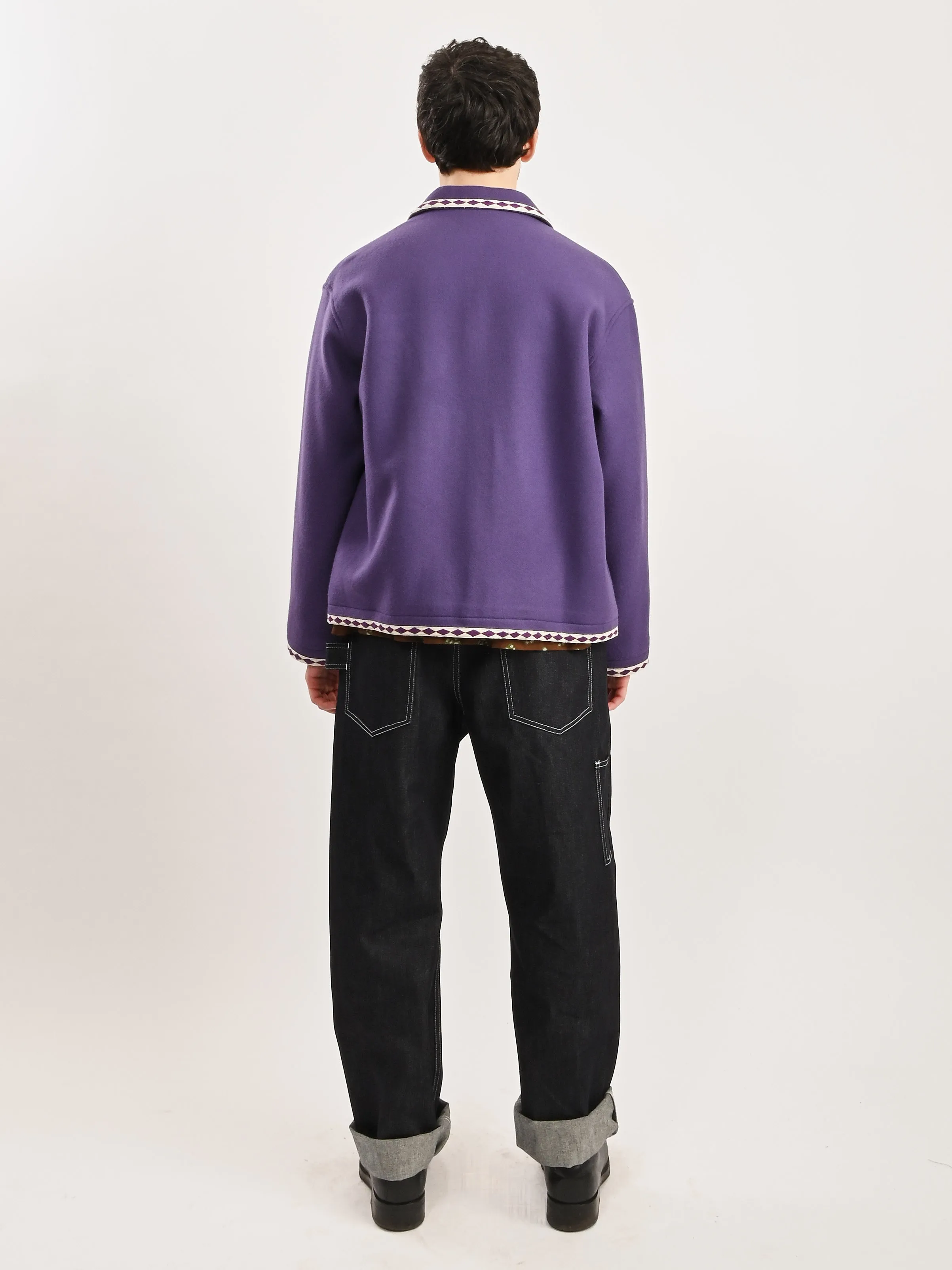 Purple/White Bronco Applique Jacket