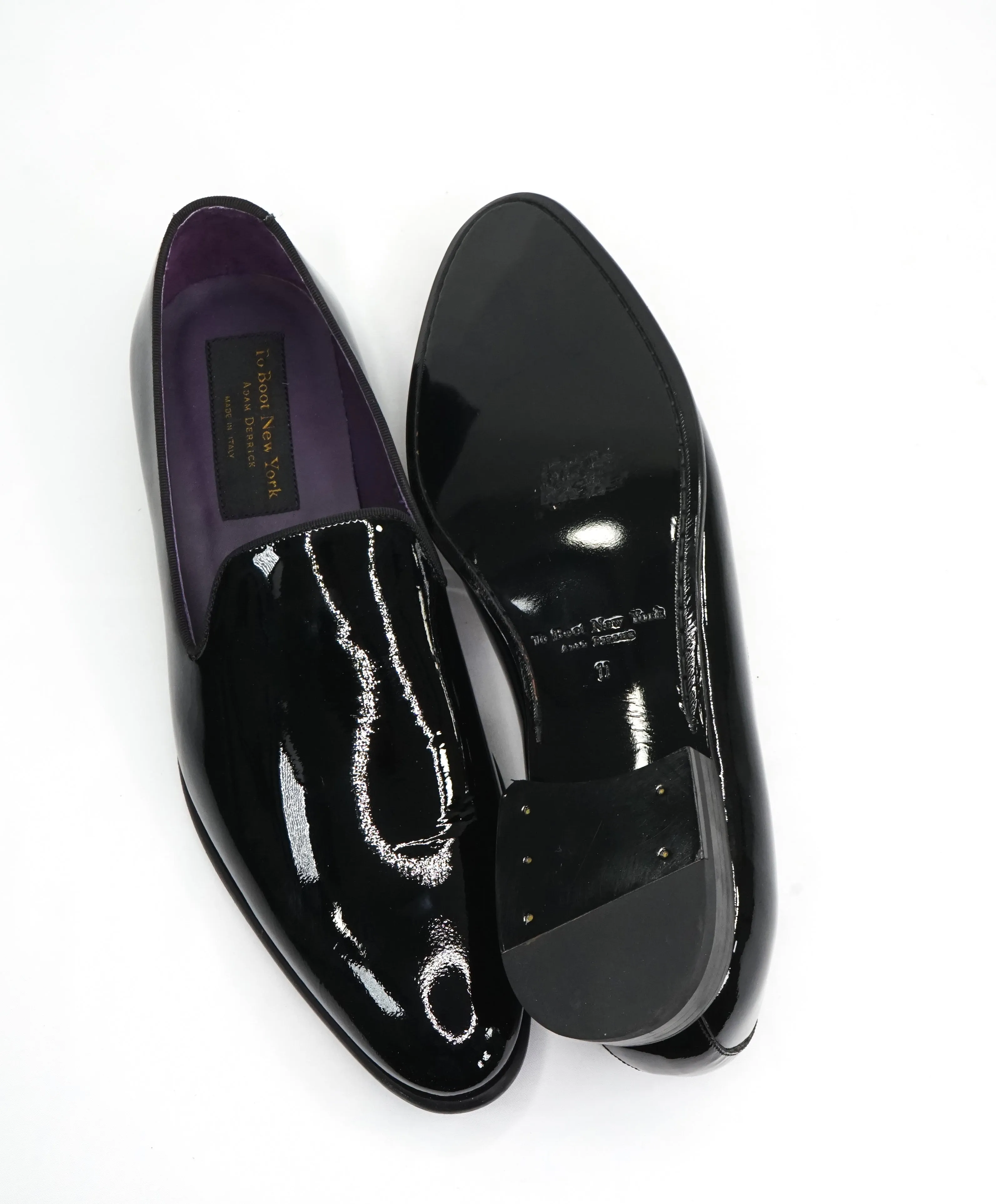 TO BOOT NEW YORK - “Delevan” Black Patent Leather Round Toe Loafers - 11