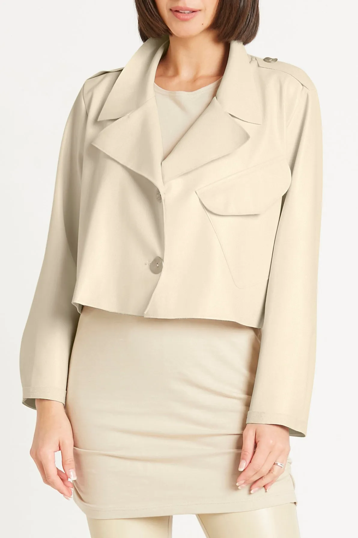 Vegan Leather Eisenhower Jacket