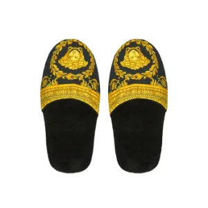 VERSACE I ♡ BAROQUE SLIPPERS BLACK/GOLD